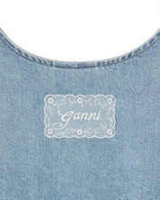 Lightweight Denim Frill Mini Dress