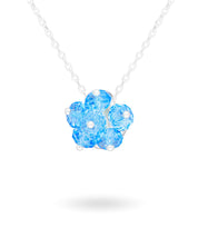 Aqua Cake Necklace Silver