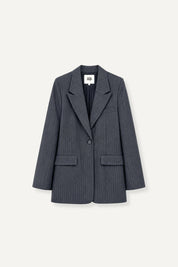 Siona Blazer Grey Pinstripe