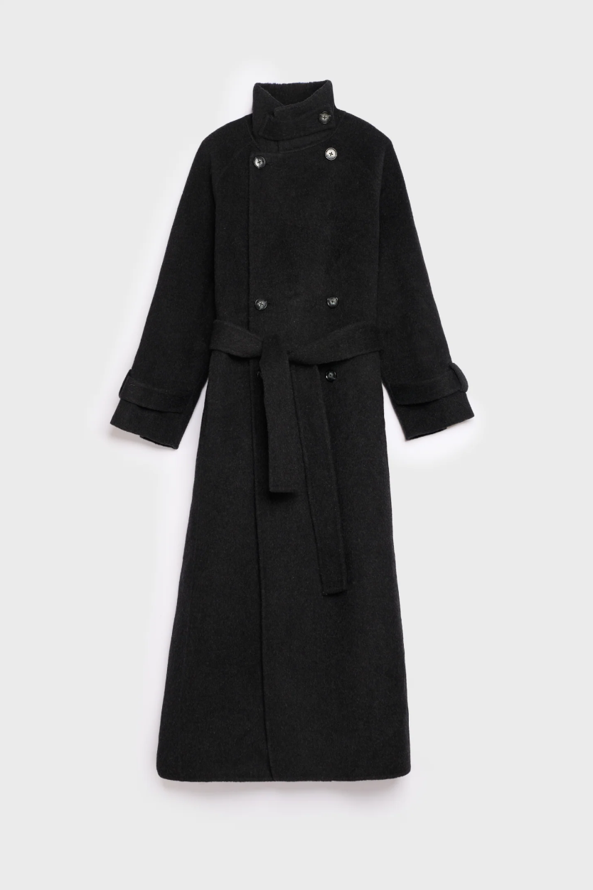 Carmella Wool Coat Black Mel