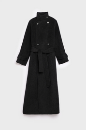 Carmella Wool Coat Black Mel