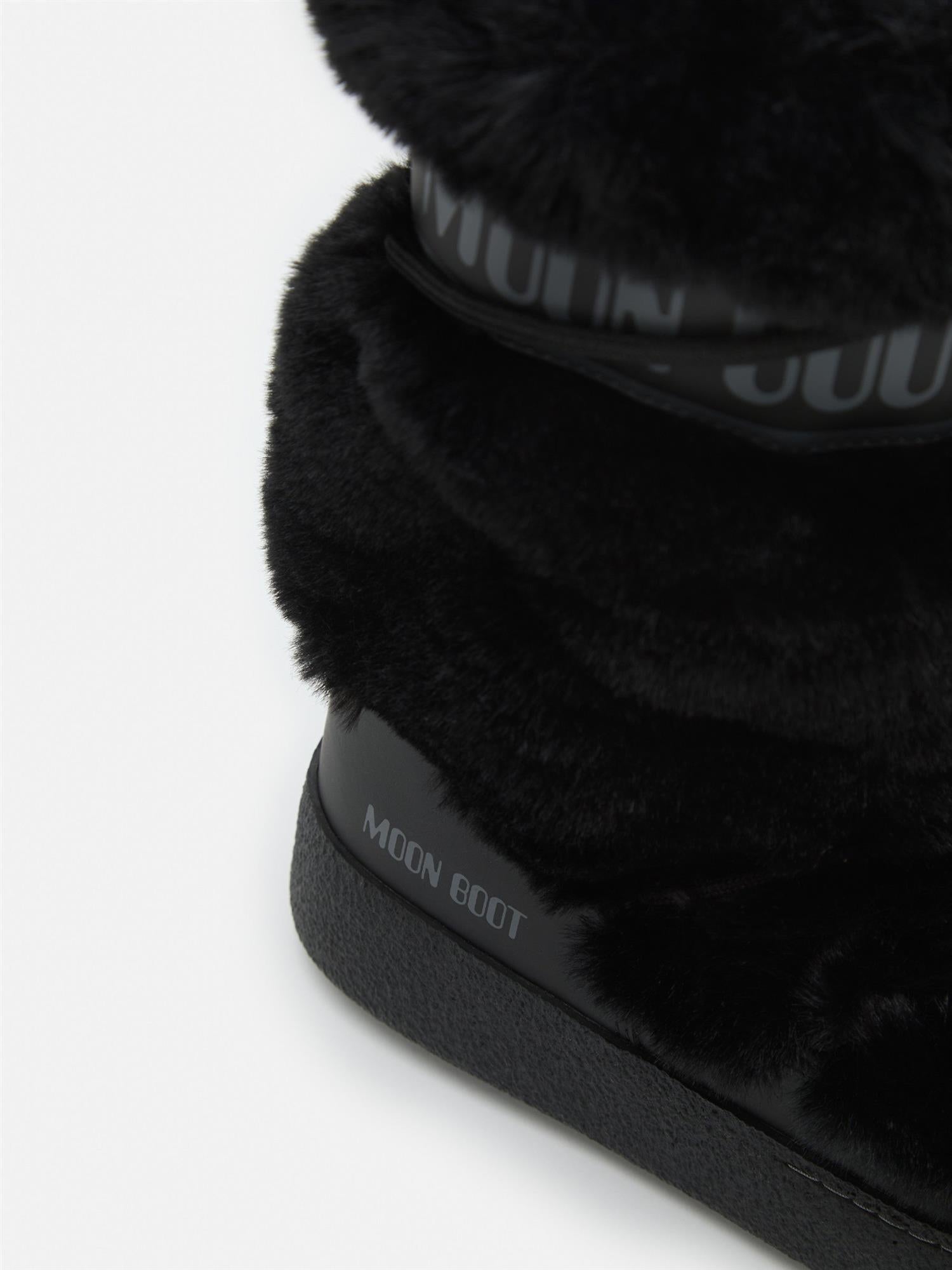 Ltrack Faux-Fur High Boots Black