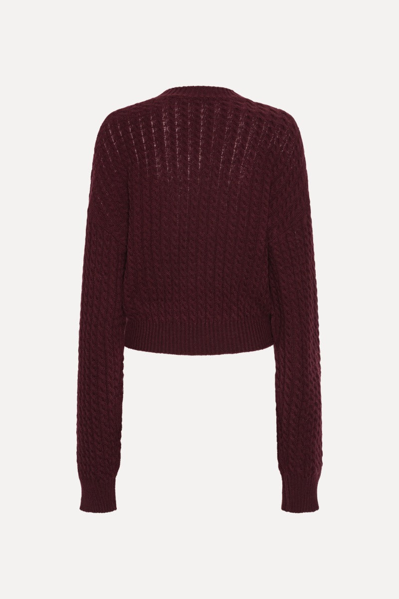 Cable Crewneck genser