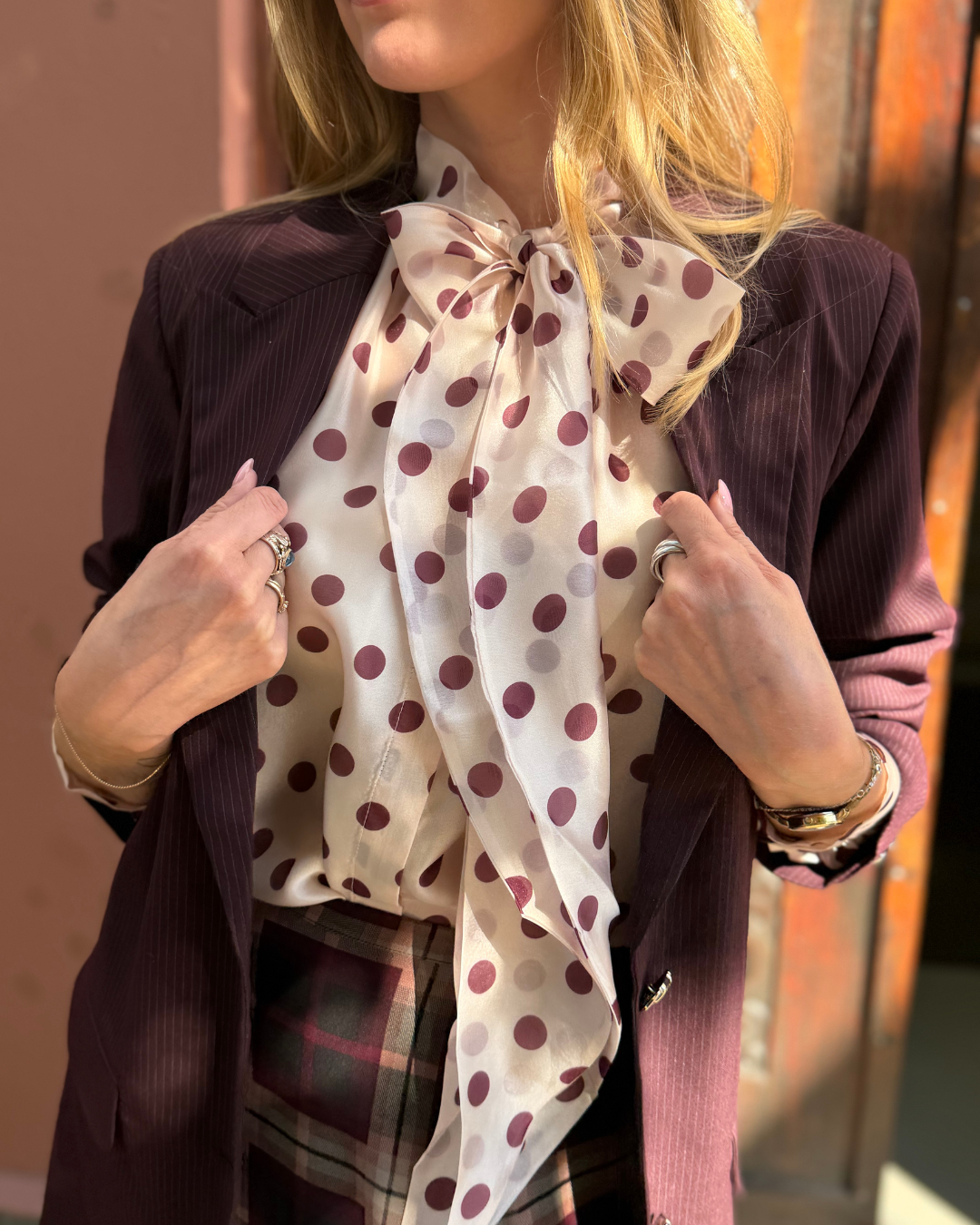 Ethelcras Shirt Grape Dot