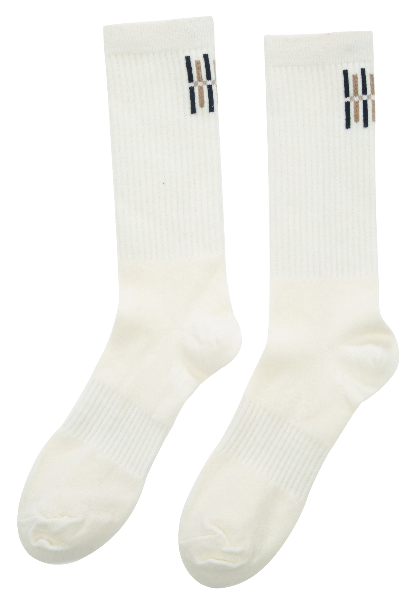 Skutvik Ribbestrikkede Ullsokker Ivory