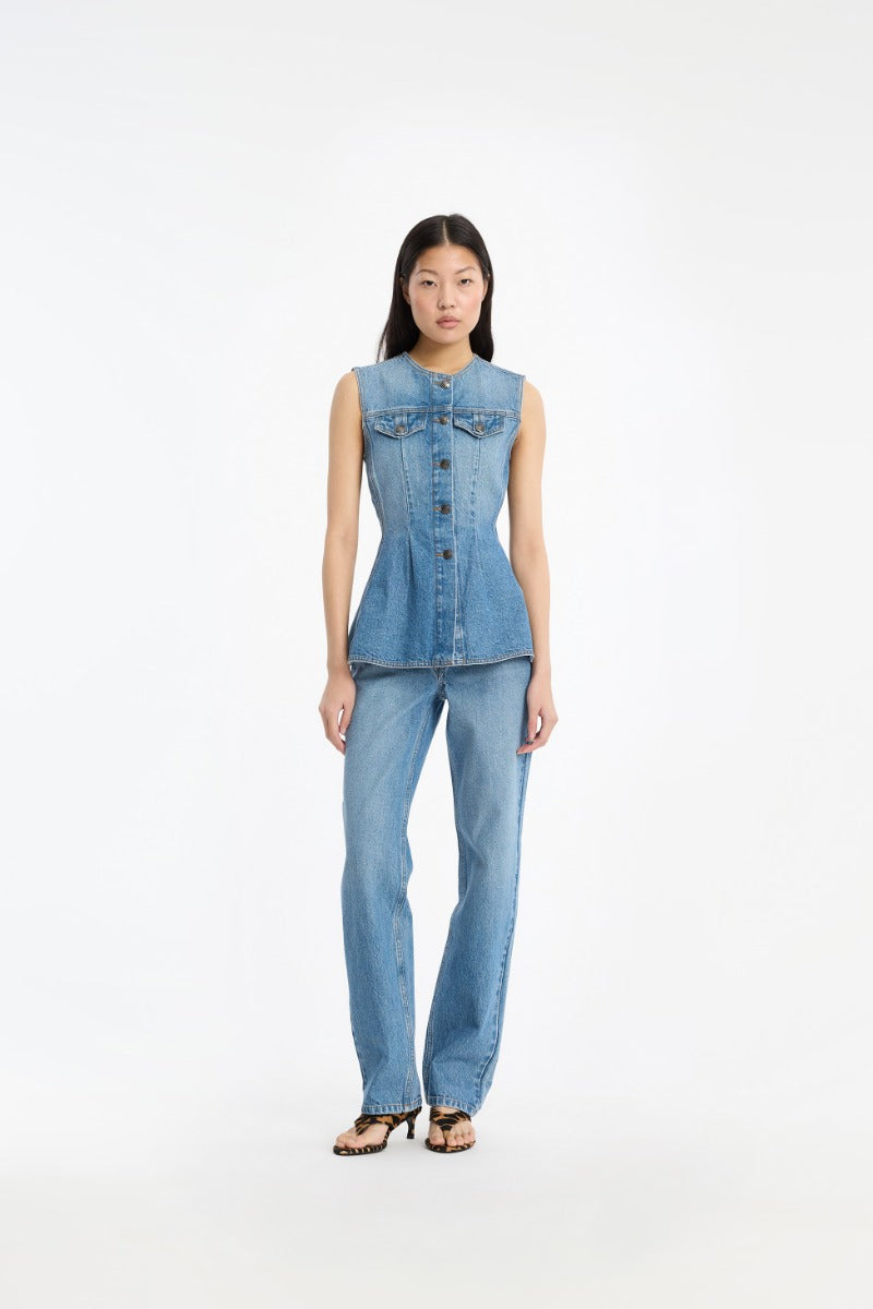 Flared Denim topp