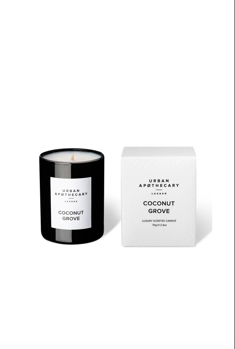 Black Glass Candle 70g - 15t - Coconut Grove