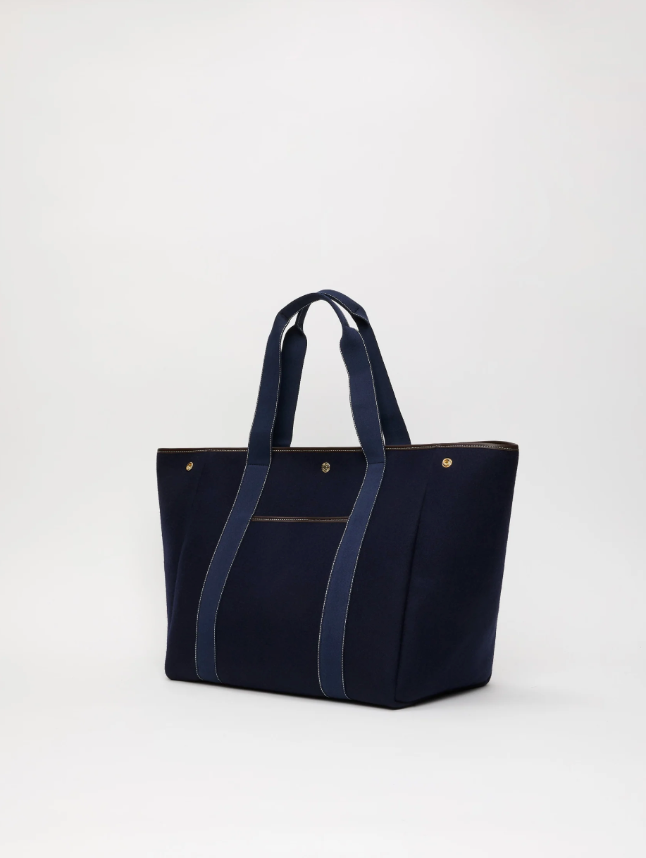 Traversée L Pocket Navy Flannel
