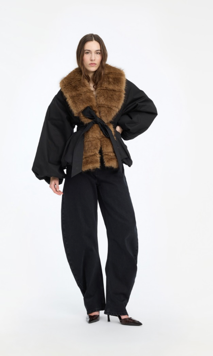 Faux Fur Collar Jacket
