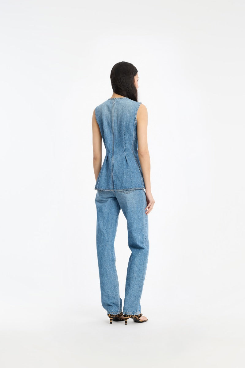 Flared Denim topp