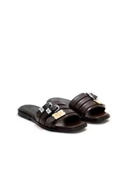 Sue Triple Flat Mule Crinkle